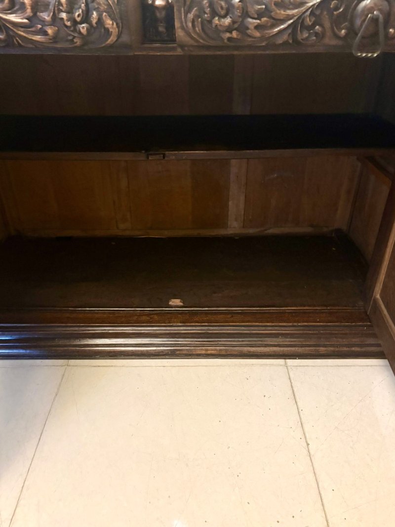 Impressive Quality Antique Carved Oak Sideboard